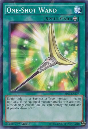 One-Shot Wand (Shatterfoil) BP03-EN179 card from Battle Pack 3: Monster League