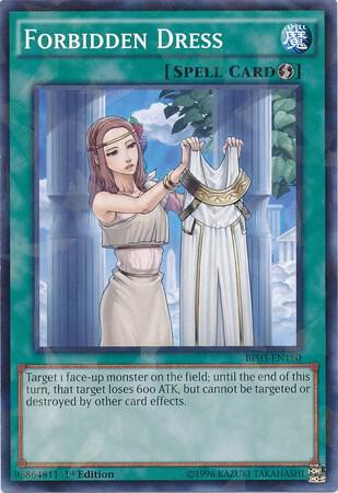 Forbidden Dress (Shatterfoil) BP03-EN180 card from Battle Pack 3: Monster League