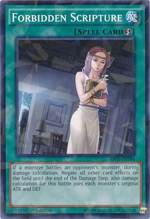Forbidden Scripture (Shatterfoil) BP03-EN184 card from Battle Pack 3: Monster League
