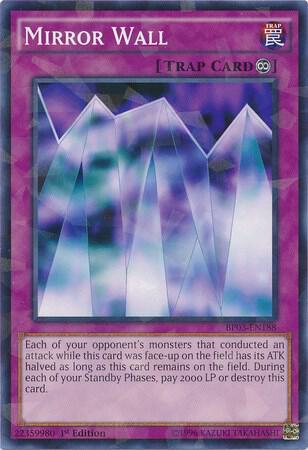 Mirror Wall (Shatterfoil) BP03-EN188 card from Battle Pack 3: Monster League