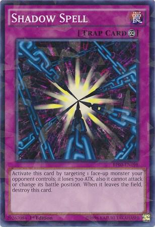 Shadow Spell (Shatterfoil) BP03-EN198 card from Battle Pack 3: Monster League