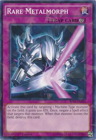 Rare Metalmorph (Shatterfoil) BP03-EN200 card from Battle Pack 3: Monster League