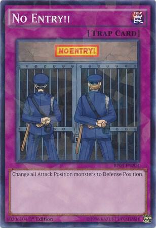 No Entry!! (Shatterfoil) BP03-EN204 card from Battle Pack 3: Monster League