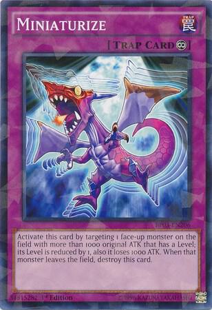 Miniaturize (Shatterfoil) BP03-EN206 card from Battle Pack 3: Monster League