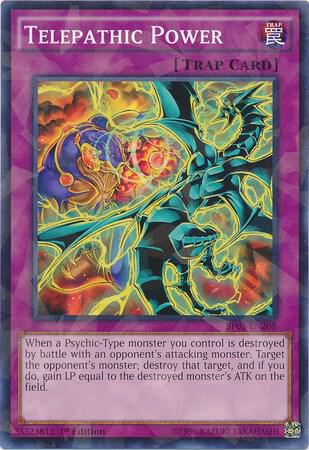 Telepathic Power (Shatterfoil) BP03-EN208 card from Battle Pack 3: Monster League