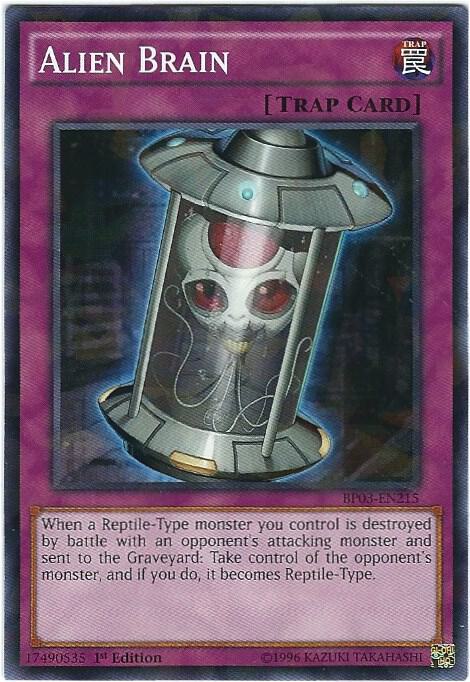 Alien Brain (Shatterfoil) BP03-EN215 card from Battle Pack 3: Monster League
