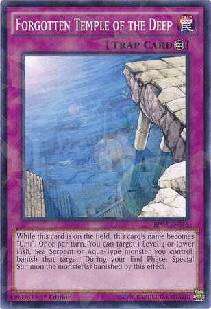 Forgotten Temple of the Deep (Shatterfoil) BP03-EN216 card from Battle Pack 3: Monster League