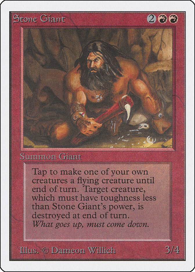 Stone Giant card from Unlimited Edition