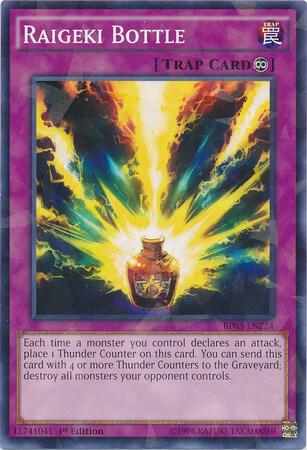 Raigeki Bottle (Shatterfoil) BP03-EN224 card from Battle Pack 3: Monster League