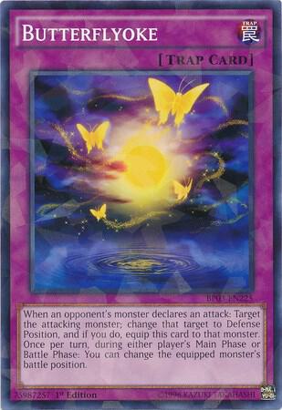 Butterflyoke (Shatterfoil) BP03-EN225 card from Battle Pack 3: Monster League