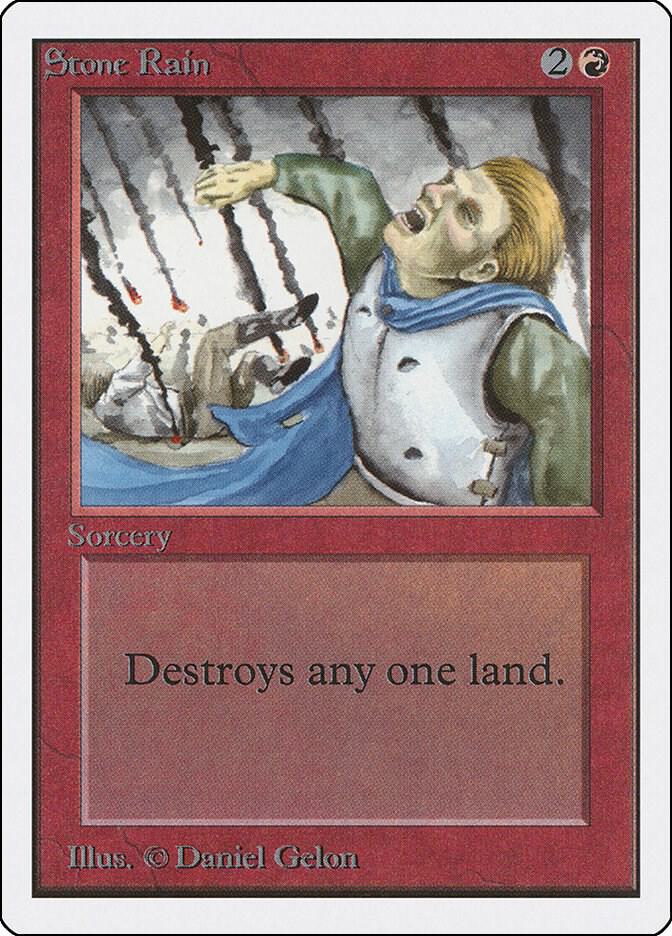 Stone Rain card from Unlimited Edition