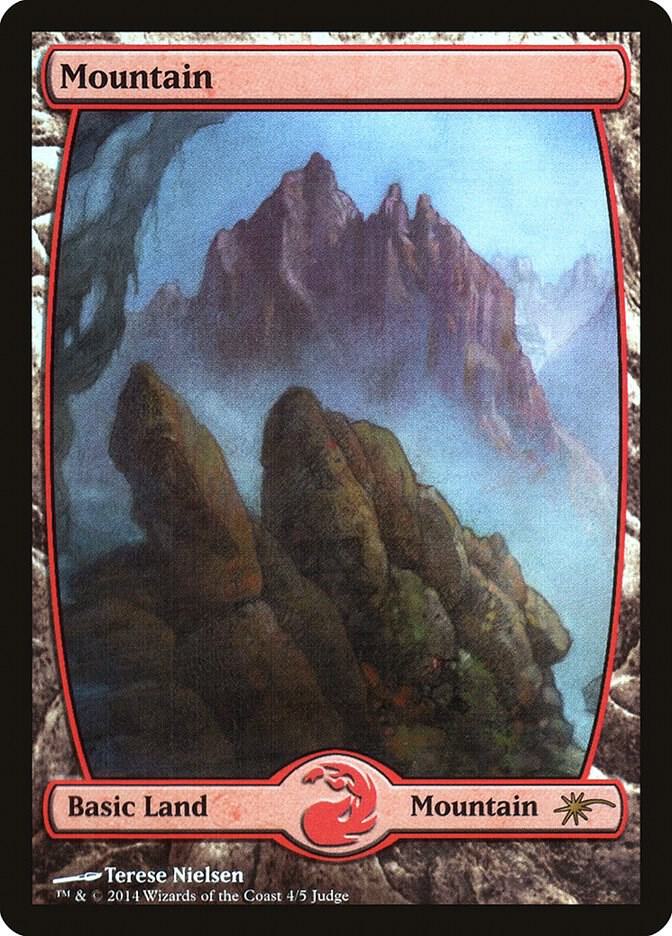 Mountain - Full Art 4 card from Judge Promos
