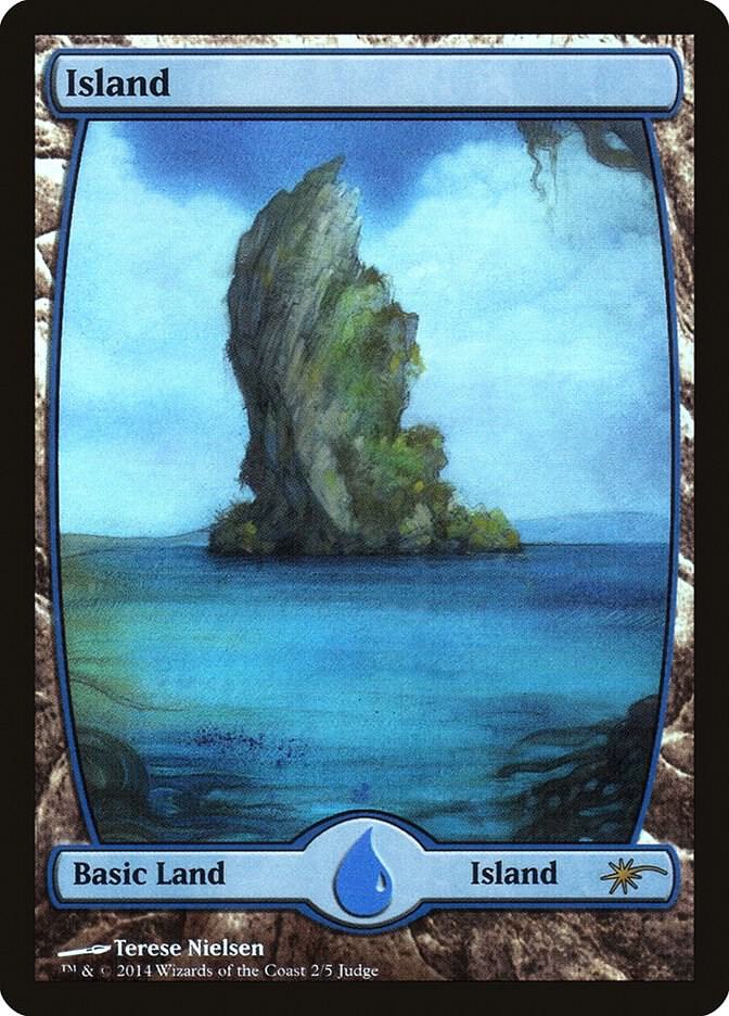 Island - Full Art 2 card from Judge Promos