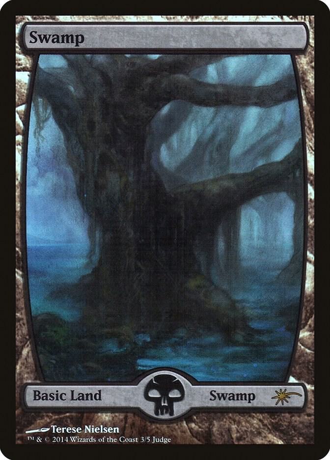 Swamp - Full Art 3 card from Judge Promos