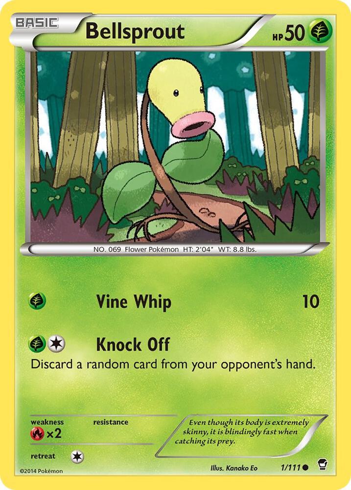 Bellsprout 1/111 card from XY - Furious Fists