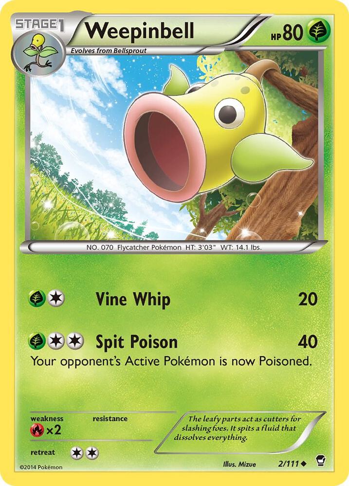 Weepinbell 2/111 card from XY - Furious Fists