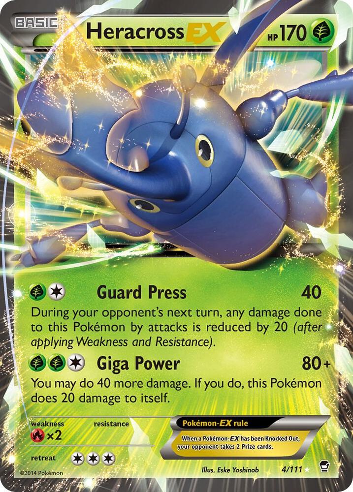 Heracross EX 4/111 card from XY - Furious Fists