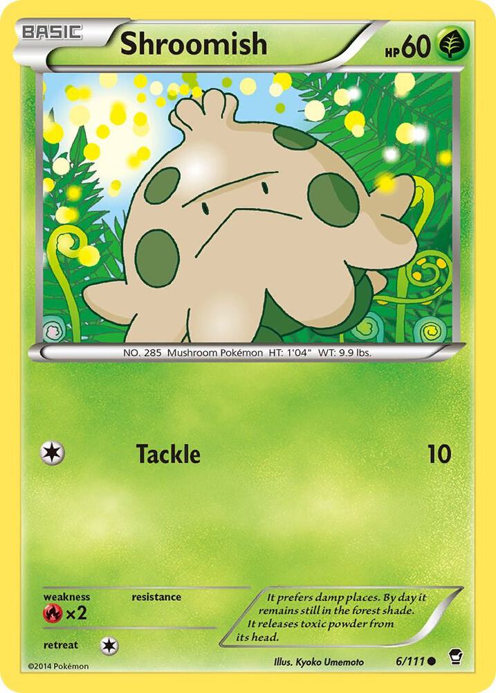 Shroomish 6/111 card from XY - Furious Fists