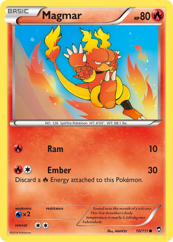 Magmar 10/111 card from XY - Furious Fists