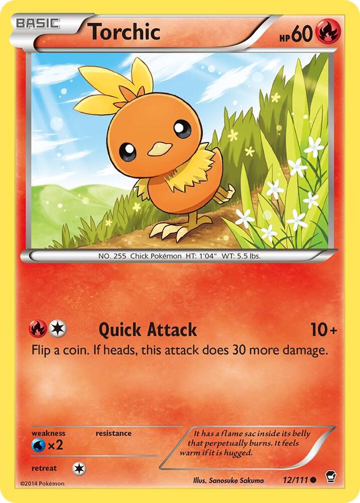 Torchic 12/111 card from XY - Furious Fists