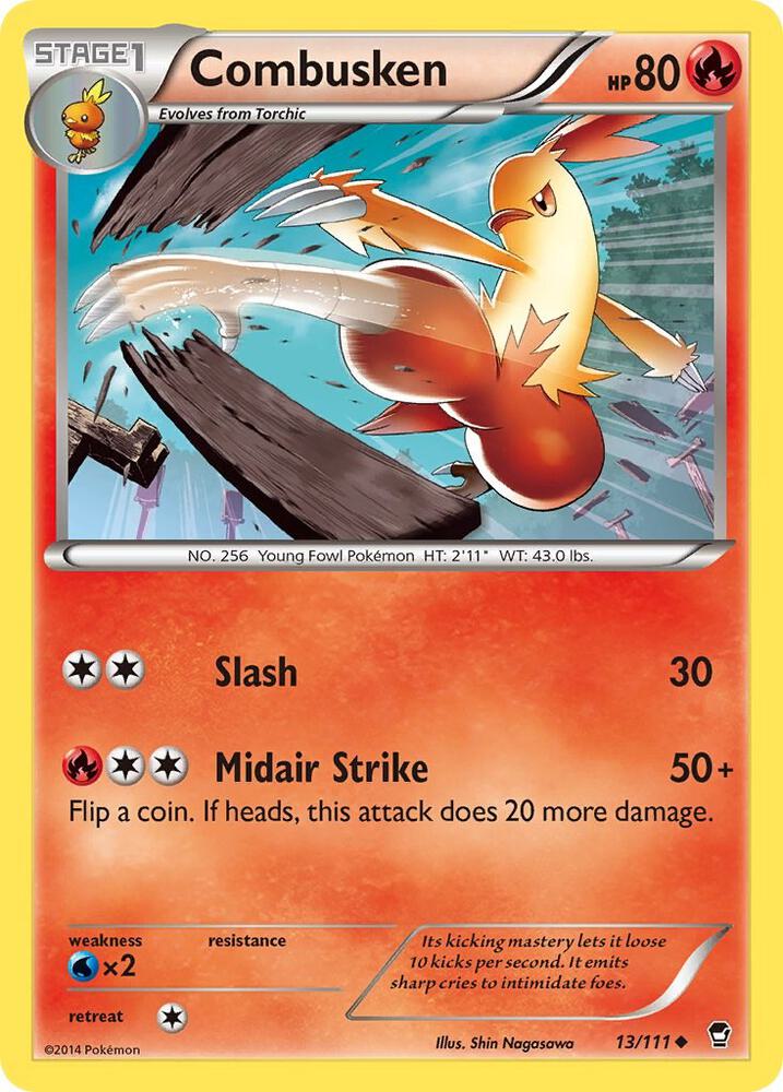 Combusken 13/111 card from XY - Furious Fists