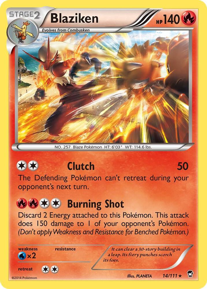 Blaziken 14/111 card from XY - Furious Fists