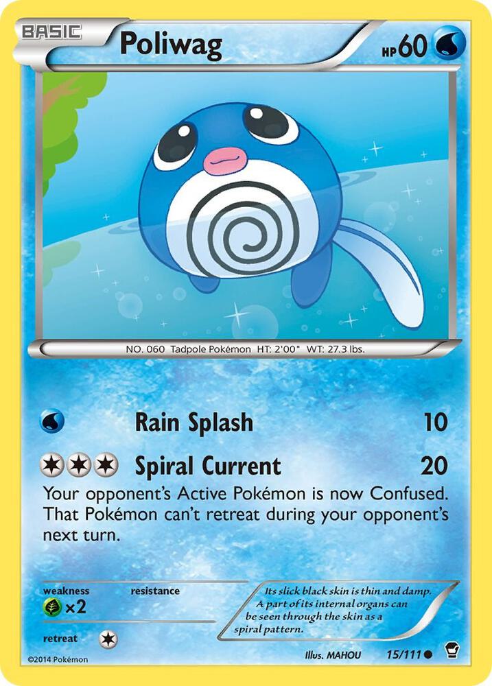 Poliwag 15/111 card from XY - Furious Fists