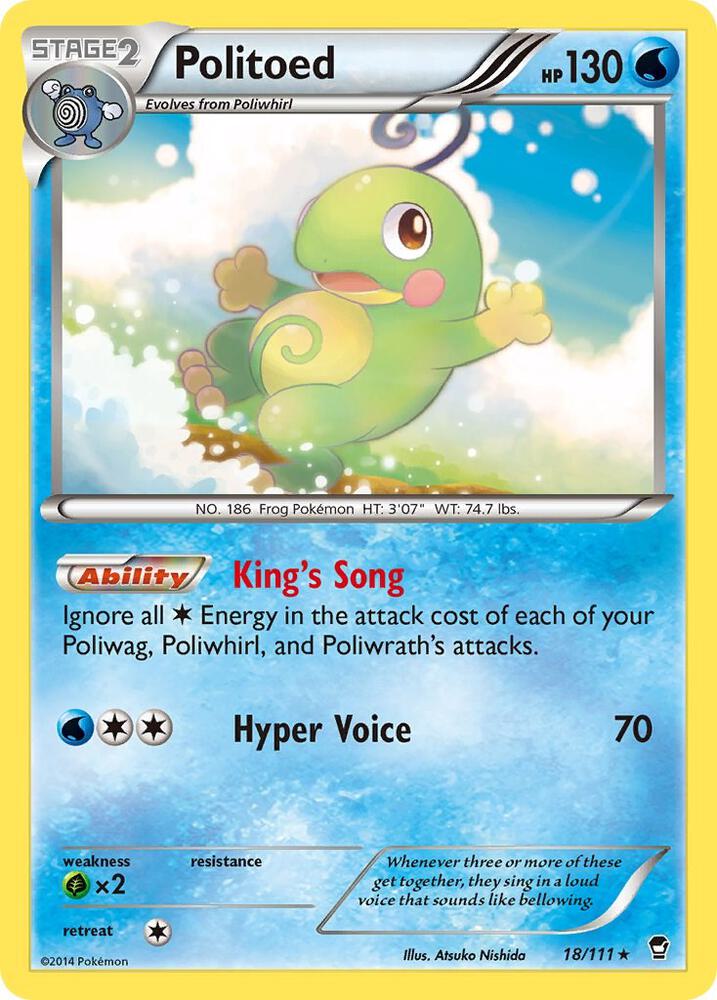 Politoed 18/111 card from XY - Furious Fists