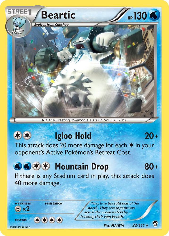 Beartic 22/111 card from XY - Furious Fists