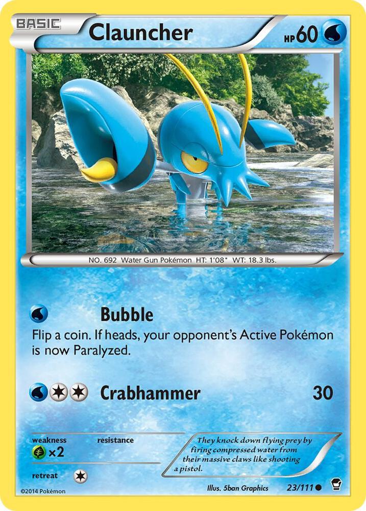 Clauncher 23/111 card from XY - Furious Fists