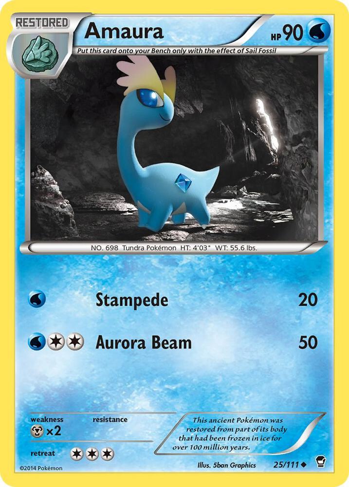 Amaura 25/111 card from XY - Furious Fists