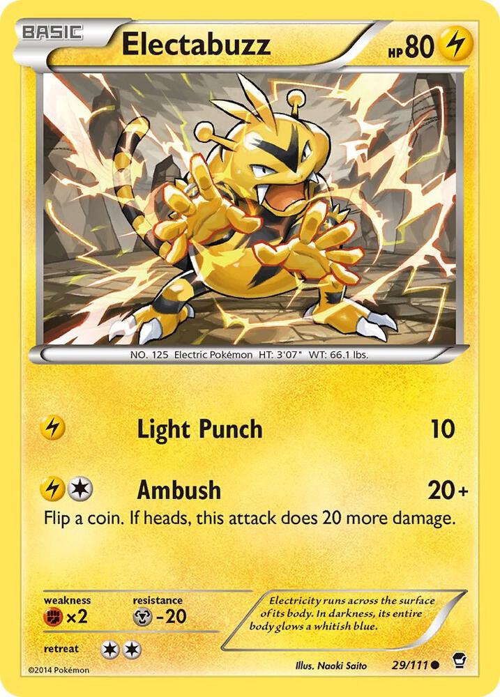Electabuzz 29/111 card from XY - Furious Fists