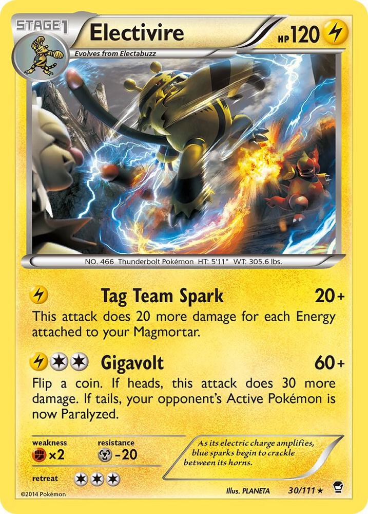Electivire 30/111 card from XY - Furious Fists