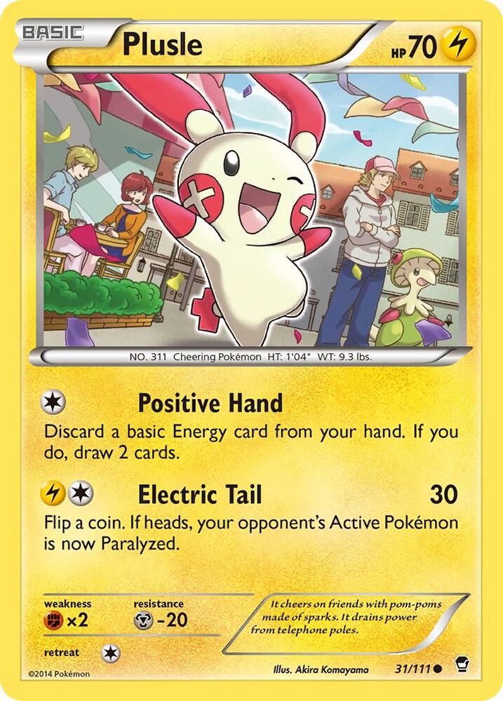 Plusle 31/111 card from XY - Furious Fists