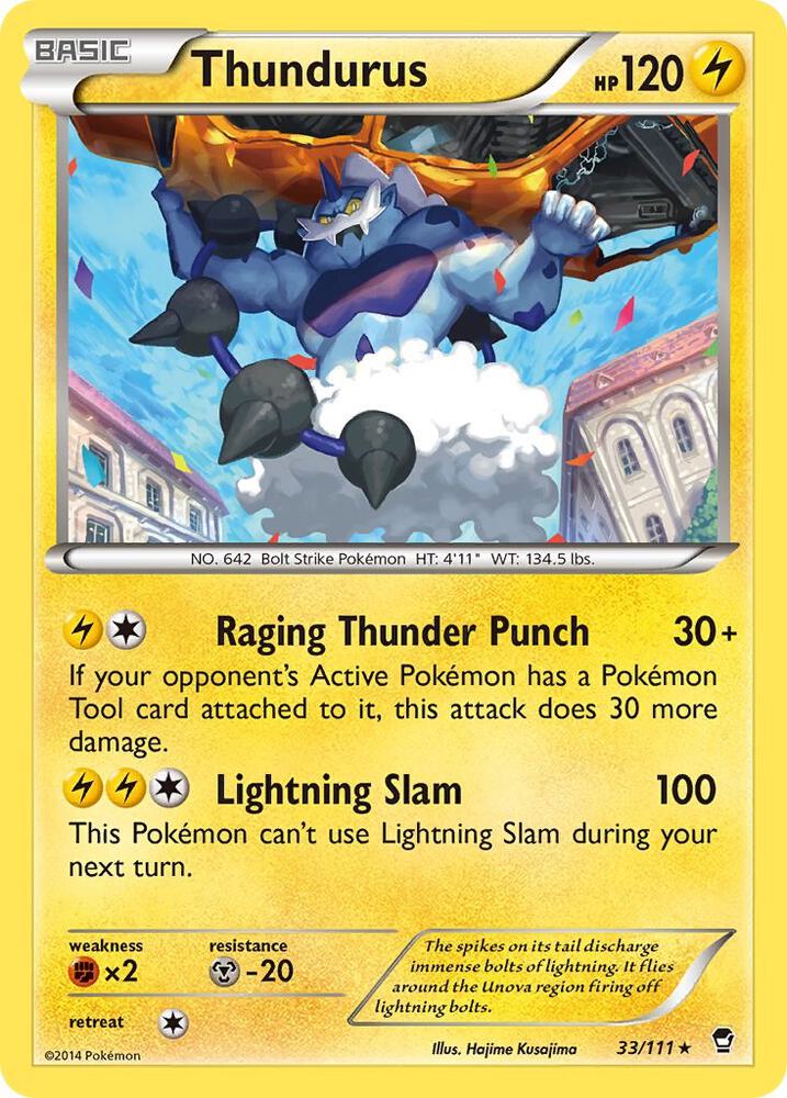 Thundurus 33/111 card from XY - Furious Fists