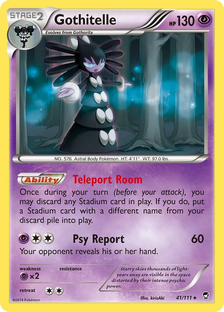 Gothitelle 41/111 card from XY - Furious Fists