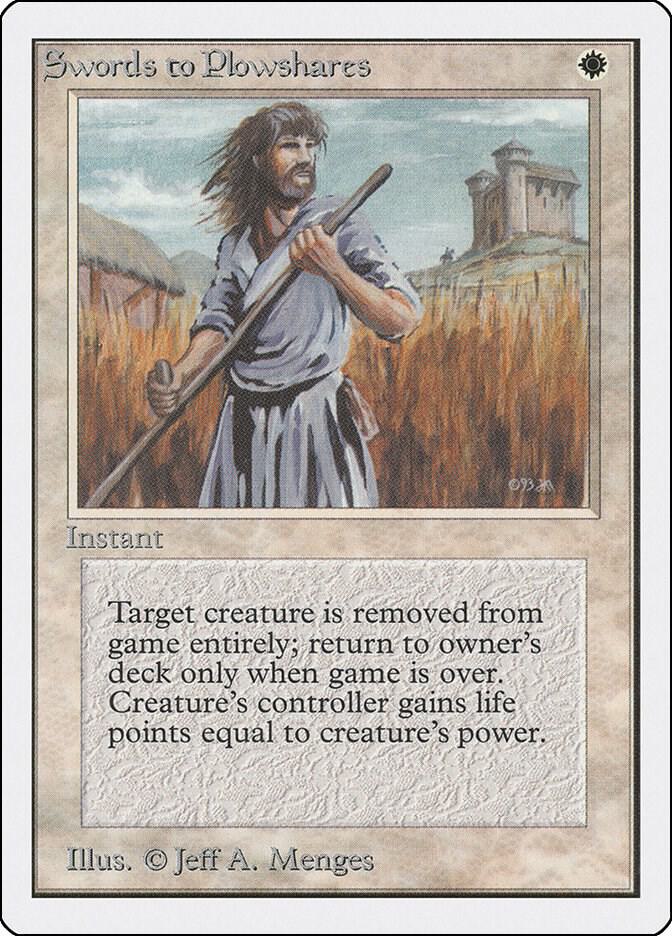 Swords to Plowshares card from Unlimited Edition