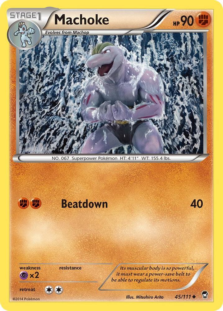 Machoke 45/111 card from XY - Furious Fists