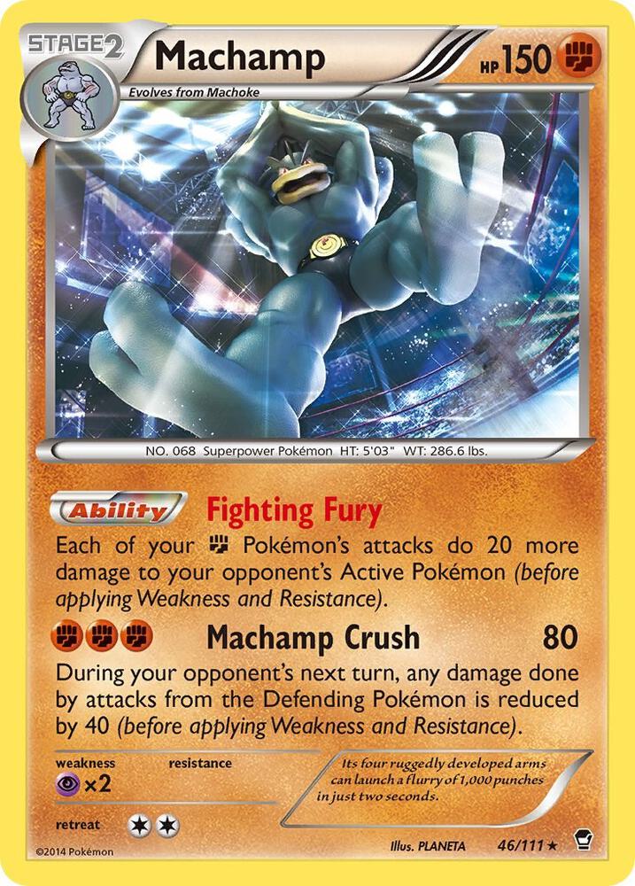 Machamp 46/111 card from XY - Furious Fists