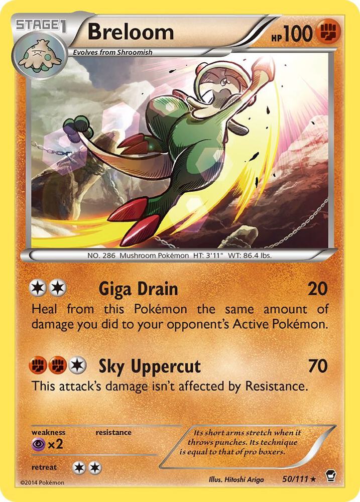 Breloom 50/111 card from XY - Furious Fists