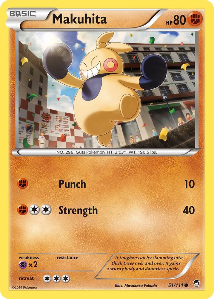 Makuhita 51/111 card from XY - Furious Fists