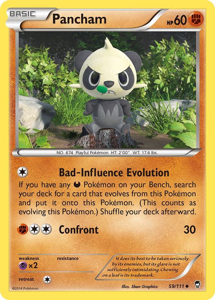 Pancham (59) 59/111 card from XY - Furious Fists