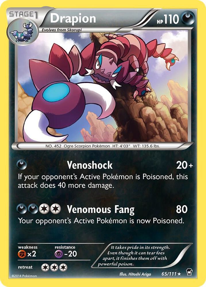 Drapion 65/111 card from XY - Furious Fists