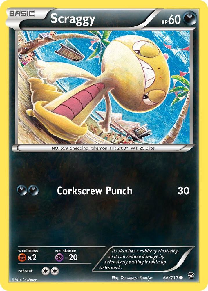Scraggy 66/111 card from XY - Furious Fists