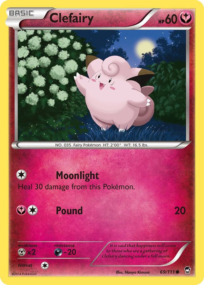 Clefairy (69) 69/111 card from XY - Furious Fists