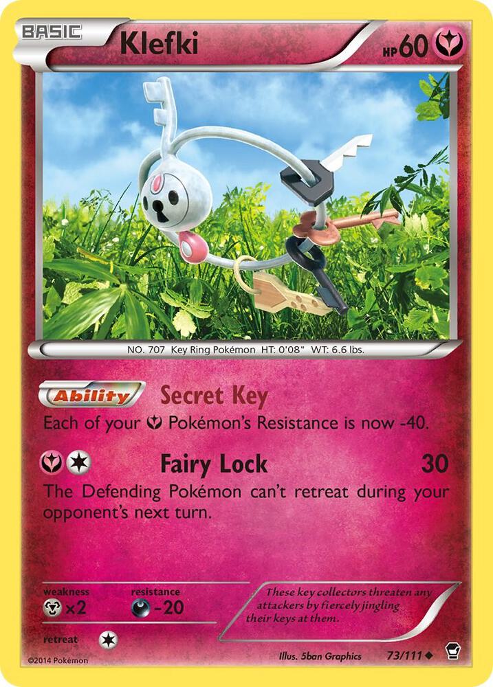 Klefki 73/111 card from XY - Furious Fists
