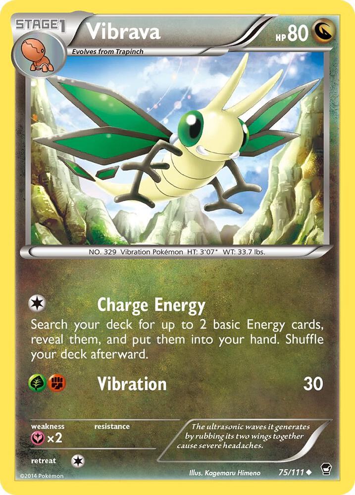 Vibrava 75/111 card from XY - Furious Fists
