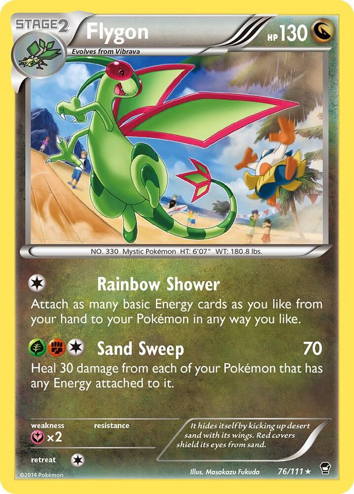 Flygon 76/111 card from XY - Furious Fists