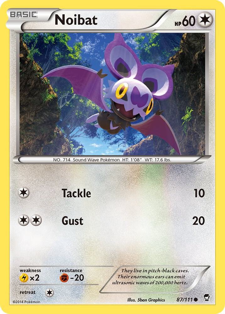 Noibat 87/111 card from XY - Furious Fists