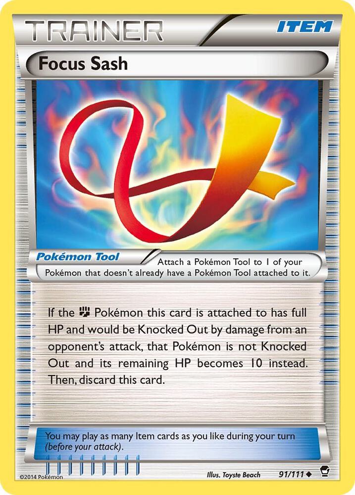 Focus Sash 91/111 card from XY - Furious Fists